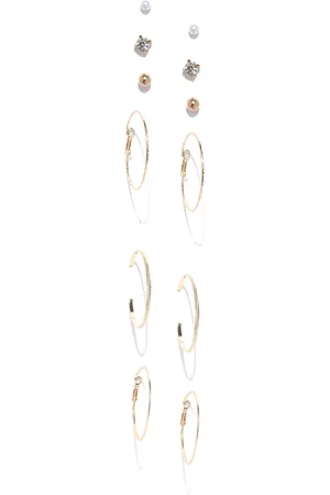 Jewels Galaxy Set of 6 Gold-Plated Earrings