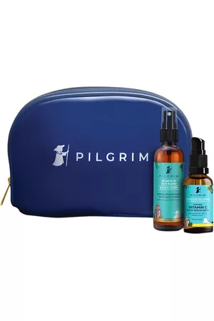 Pilgrim Women Wallets & Card Holders - White Lotus Natural Face Mist & Toner + Vitamin C Face Serum with Vanity Pouch
