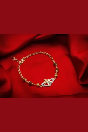 Aadita Gold-Toned Bracelet Rakhi