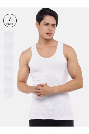 Poomex White R/N Vest For Boys & Men's/ Men's Underwear - Pack of 3