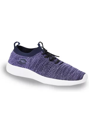 Lotto Women Outdoor Shoes - Women Navy Blue Mesh Walking Shoes