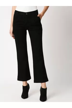 High Star Women Black Bootcut Stretchable Jeans