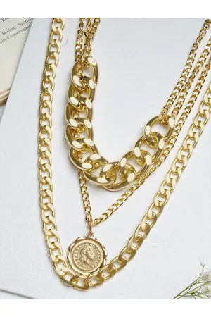 Joker & Witch Women Gold Gold Layered Necklace