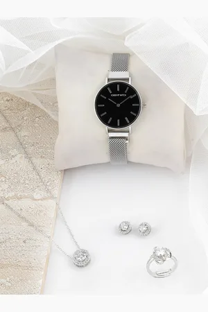 Joker & Witch Women Black Watch Gift Set JWLS408