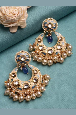 DUGRISTYLE Blue Classic Chandbalis Earrings