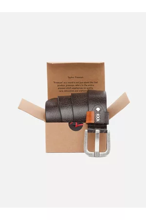 SPYKAR Men Black Leather Belts