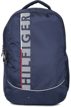 Tommy Hilfiger Unisex Navy Blue Typography Backpack