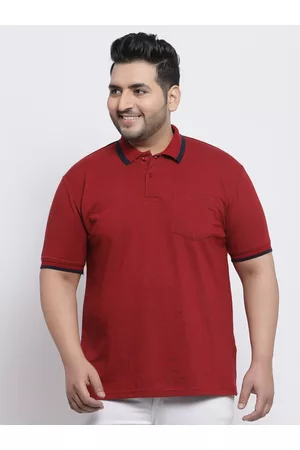 Pluss Men Maroon Cotton T-shirt