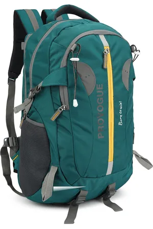 Provogue Unisex Sea Green & Grey Colourblocked Backpack with Reflective Strip