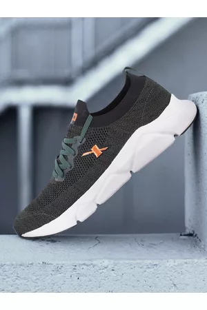 Sparx Men Green Mesh Running Non-Marking Shoes