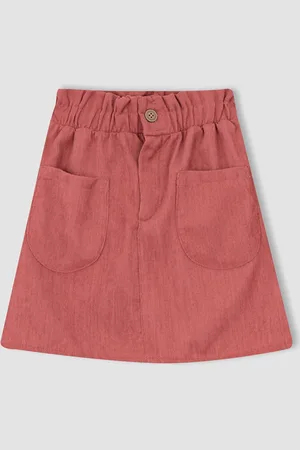 DeFacto Girls Brown Solid Mini Skirt