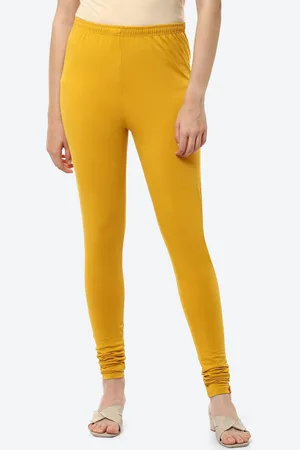 Biba Women Mustard Yellow Solid Churidar