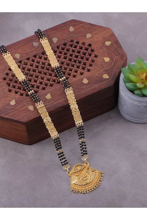 Brandsoon Women One Gram Gold-Plated Beaded Mangalsutra