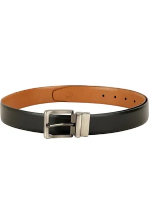ZEVORA Men Black & Tan Solid Reversible Belt
