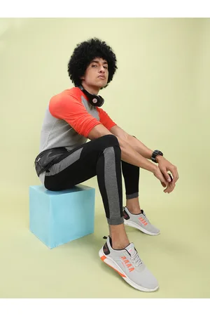 The Indian Garage Co Men Black Solid Joggers with Colorblocked Detail