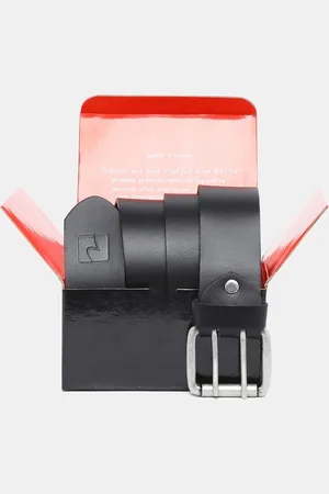 SPYKAR Men Black Leather Belt