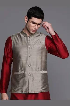 Ajirna Designer Indian Ethnic Men's Check Fashion Party Wear Nehru Jacket  Waist Coat, Wedding Festival Wear Modi Jacket,waiscoat Koti Jacket - Etsy