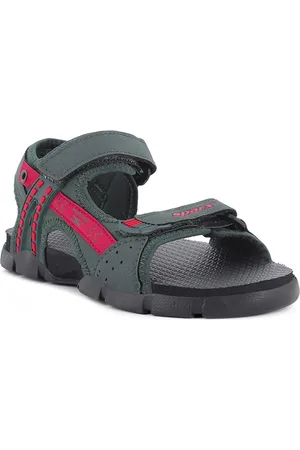 Sparx Boys Green & Red Solid Sports Sandals