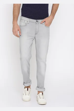 Lee Men Grey Bruce Skinny Fit Low-Rise Clean Look Stretchable Jeans