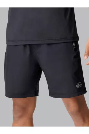 U.S. Polo Assn. U S Polo Assn Men Black & White Athleisure Shorts