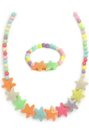 EL REGALO Girls Multicolored Artificial Beads Jewellery Set