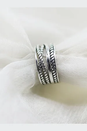 Joker & Witch Oxidised Silver-Plated Finger Ring