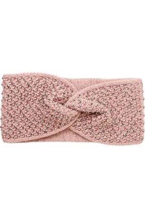 FabSeasons Women Peach-Coloured & Silver-Toned Beanie