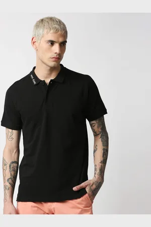 Pepe Jeans Men Black Polo Collar T-shirt