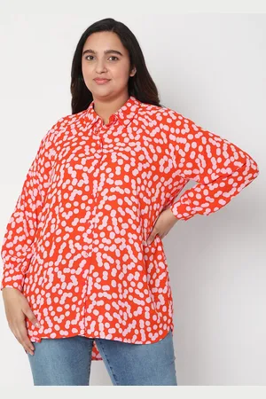 VERO MODA Pink & White Print Shirt Style Top