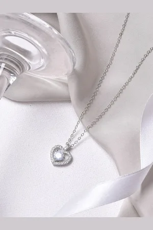 Joker & Witch Silver-Toned & Stone-Studded Pendant With Chain