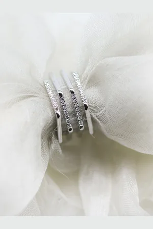 Joker & Witch Silver-Toned Rhinestones-Studded Finger Ring