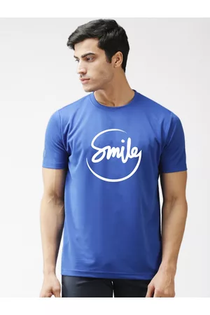 EPPE Men Blue Typography Printed Sports T-shirt