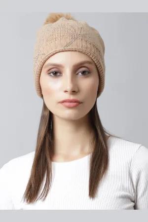 Loom Legacy Women Gold-Toned Embellished Acrylic Beanie
