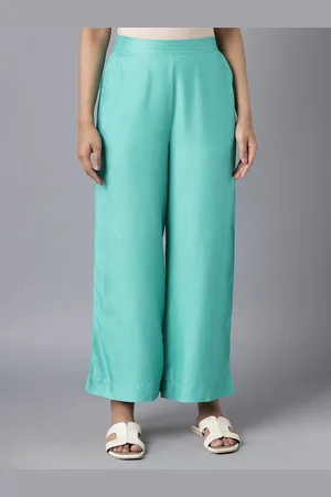 Elleven Women Sea Green Palazzos