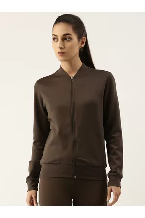 ENAMORA Women Olive Green Lightweight Antimicrobial Outdoor Bomber Jacket