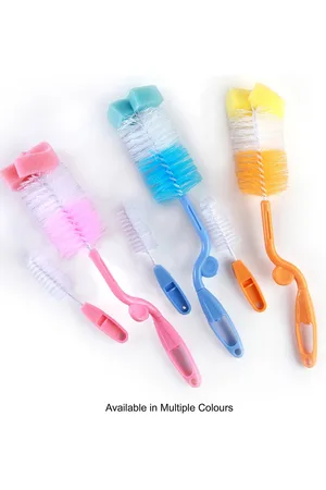 Baby Moo Set of 2 Blue Bottle & Nipple Cleaning Brush