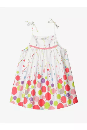 CACA CINA Girls Off-White Printed A-Line Dress