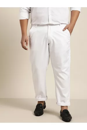 SOJANYA Men White Smart Trousers