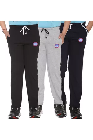 VIMAL JONNEY Kids Pack of 3 Solid Cotton Track Pants