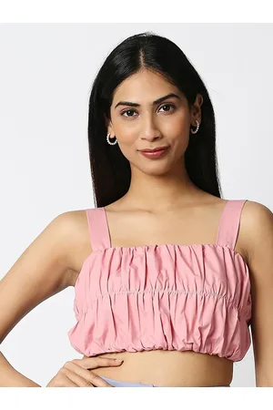 20Dresses Pink Solid Crop Top