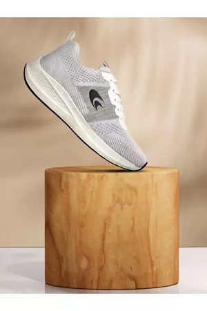 Allen Cooper Men White Mesh Running Shoes