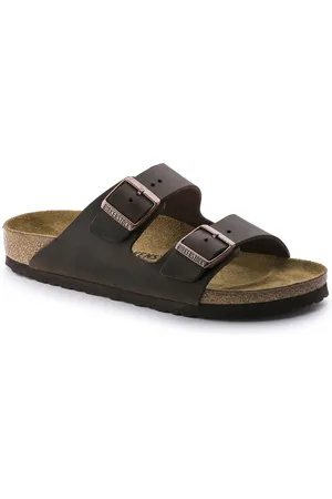 Birkenstock Arizona Habana Regular Width Oiled Leather Two-Strap Sandals