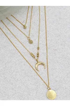 Joker & Witch Gold-Plated Alloy Layered Necklace
