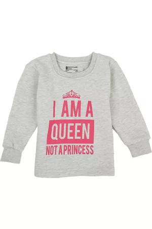 BodyCare Girls Grey Typography Printed T-shirt
