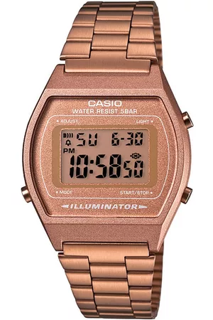 Casio Vintage B640WC-5ADF Rose Gold Digital Dial Rose Gold Stainless Steel Band D128