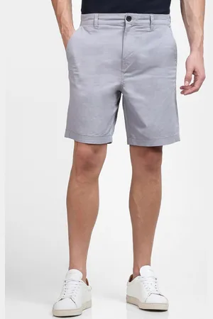 SELECTED Men Grey Solid Organic Shorts