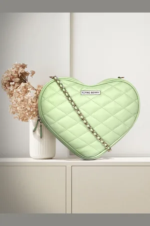 FLYING BERRY Green Quilted Sling Bag