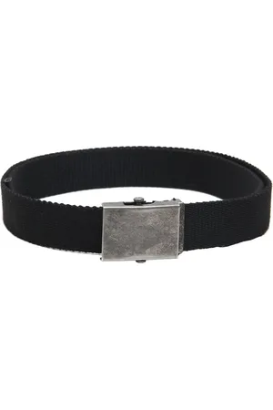Calvadoss Girls Black Cotton Canvas Belt