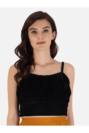 Tops, Sexy Black Velvet Tank Top