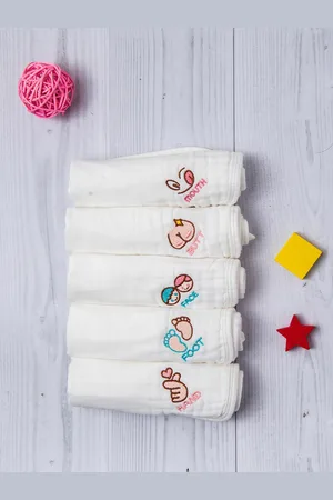 Baby Moo Girls Set Of 5 Multipurpose Napkin Set